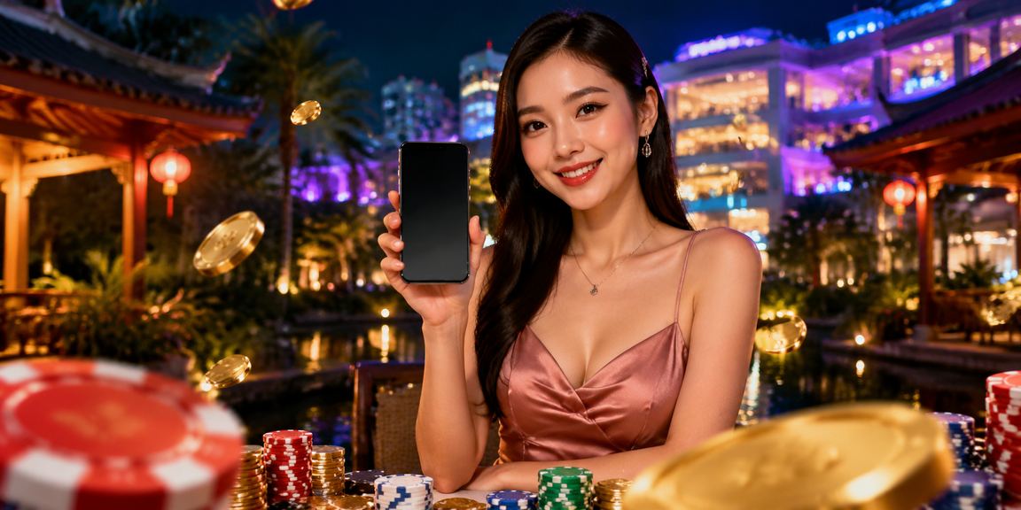 Không gian VIP casino neon tại Ninh Bình với ánh đèn đặc trưng
